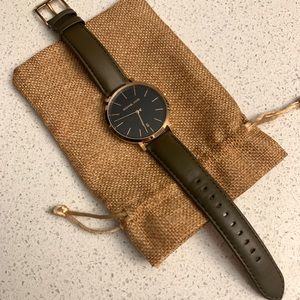 MK Oversized Irving Rose GoldTone & Leather Watch